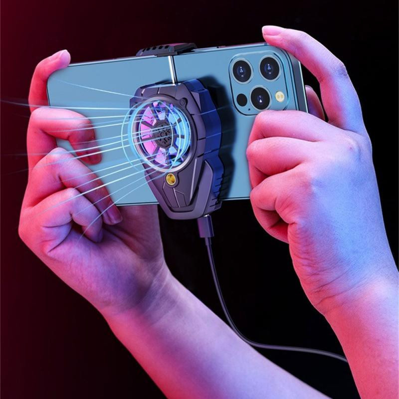 2023 Új K1 mobiltelefon radiátor színes RGB kettős hűtőventillátor három sebességes mobiltelefon radiátor hátulsó turbó csendes radiátor