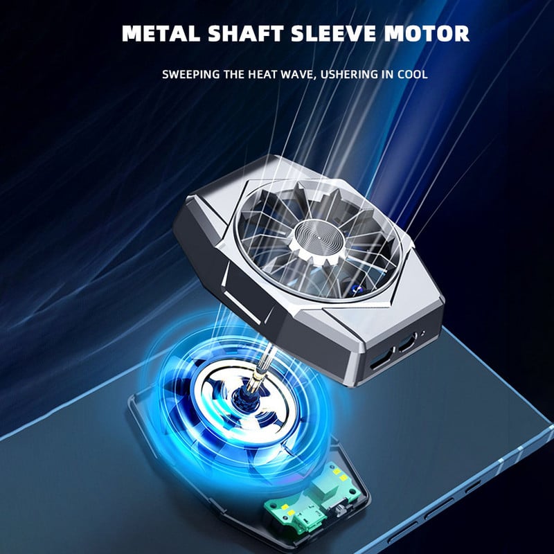 Univerzális mini mobiltelefon hűtőventillátor radiátor Turbo Hurricane Game Cooler Cell Phone Cool hűtőborda IPhone/Samsung/Huawei számára