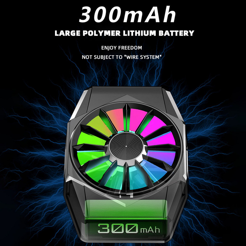 Univerzális mini mobiltelefon hűtőventillátor radiátor Turbo Hurricane Game Cooler Cell Phone Cool hűtőborda IPhone/Samsung/Huawei számára