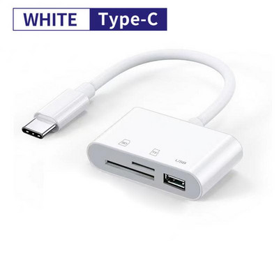 Adaptor multifuncțional de tip C Cititor de carduri de memorie TF SD Adaptor OTG pentru IPad Pro Huawei pentru Macbook Cititor de carduri Micro USB tip C