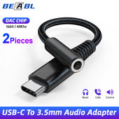 Adaptor audio USB tip C la 3,5 mm Mufă pentru căști USB C 3,5 Cablu audio auxiliar pentru Ipad pro 2021 Samsung S22 Google Pixel 6 5 Xiaomi