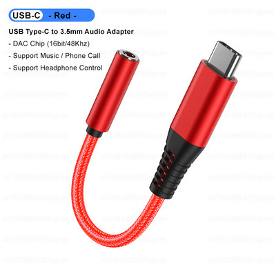Adaptor audio USB tip C la 3,5 mm Mufă pentru căști USB C 3,5 Cablu audio auxiliar pentru Ipad pro 2021 Samsung S22 Google Pixel 6 5 Xiaomi