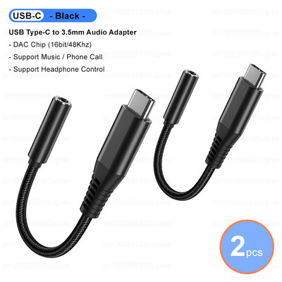 Adaptor audio USB tip C la 3,5 mm Mufă pentru căști USB C 3,5 Cablu audio auxiliar pentru Ipad pro 2021 Samsung S22 Google Pixel 6 5 Xiaomi