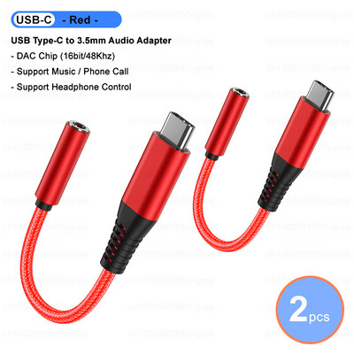 Adaptor audio USB tip C la 3,5 mm Mufă pentru căști USB C 3,5 Cablu audio auxiliar pentru Ipad pro 2021 Samsung S22 Google Pixel 6 5 Xiaomi