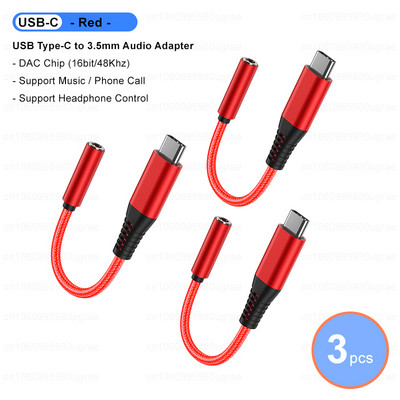 Adaptor audio USB tip C la 3,5 mm Mufă pentru căști USB C 3,5 Cablu audio auxiliar pentru Ipad pro 2021 Samsung S22 Google Pixel 6 5 Xiaomi