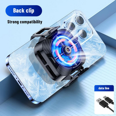 RYRA 2023 Nou Răcitor de telefon portabil cu semiconductor magnetic cu clemă din spate Ventilator de răcire cu semiconductor pentru telefon Răcitor de aer pentru telefon mobil