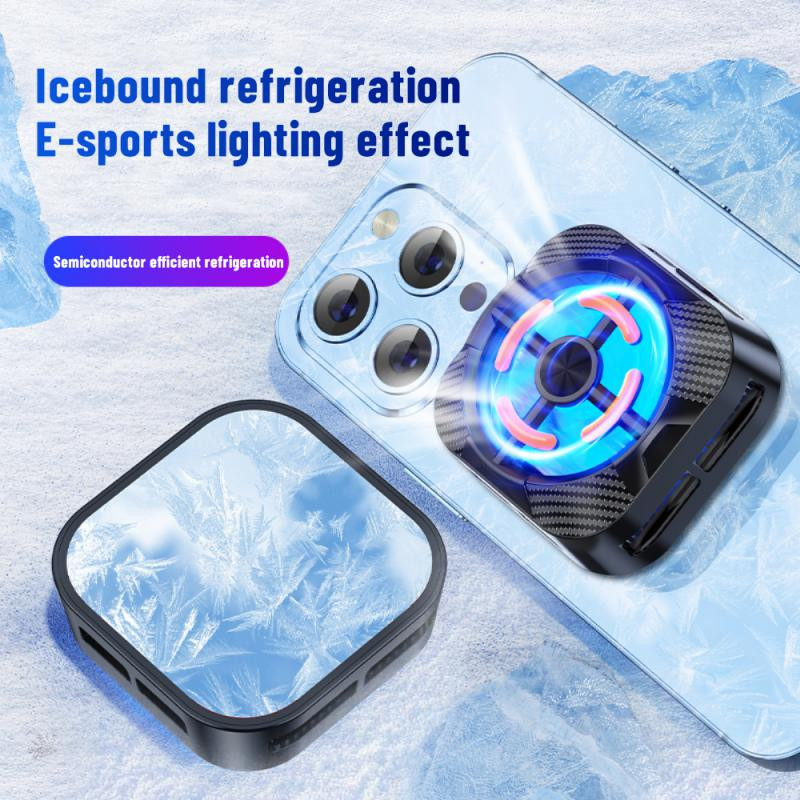 RYRA 2023 új hordozható mágneses félvezető telefon hűtő hátsó klip félvezető telefon hűtőventilátor léghűtő mobiltelefonhoz