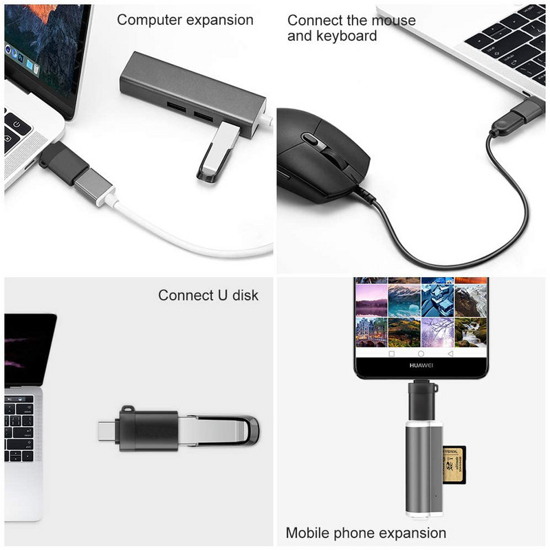 C típusú USB 3.0 adapter C típusú adapter OTG kábel MacBook Pro-hoz Samsung Oneplus Xiaomi Huawei mobiltelefon flash meghajtó olvasó