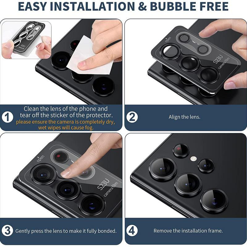 Φιλμ φακού ESRCcamera Προστατευτικά φακών για Samsung GalaxyS23 Ultra Individual Lens Protectors Ανθεκτικά στις γρατσουνιές Εξαιρετικά λεπτή θερμοκρασία