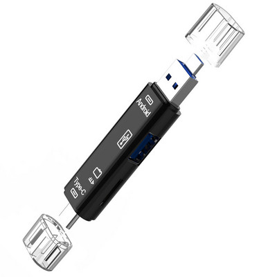 Cititor de carduri de memorie multifuncțional 5 în 1 Usb 3.0 Tip C Adaptor pentru cititor USB Micro Usb Card Tf/SD OTG Accesorii pentru telefonul mobil