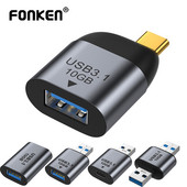 Adaptor metal USB C 3.1 OTG 10Gbps Transfer rapid de date Tip-C 3A Convertor de încărcare pentru Samsung Xiaomi pentru tabletă Macbook Pro