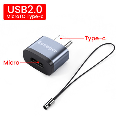 Adaptor Essager USB 3.0 tip C OTG Micro USB Microusb la Convertor USB-C tip C Conector USBC pentru Macbook Xiaomi mi Samsung S20