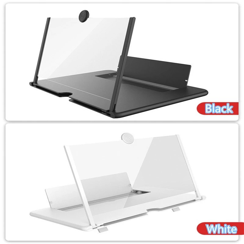 ÚJ Húzós típusú 3D mobiltelefon képernyőnagyító HD videó erősítő állvány konzol Film nagyító összecsukható telefon asztali tartó