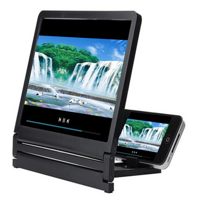 3D képernyő erősítő Mobiltelefon képernyő videó nagyító 2-3-szoros nagyítás nagy felbontású erősítő összecsukható okostelefon állvány