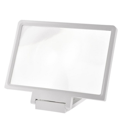 Mobiltelefon képernyő-nagyító Videó erősítő Okostelefon állvány Nagyított Nagyító HD Mobiltelefon képernyő-erősítő Fehér/fekete