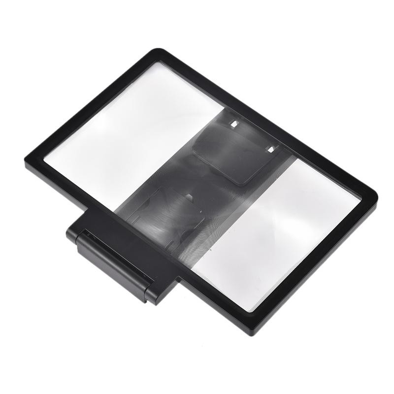 Mobiltelefon képernyő-nagyító Videó erősítő Okostelefon állvány Nagyított Nagyító HD Mobiltelefon képernyő-erősítő Fehér/fekete