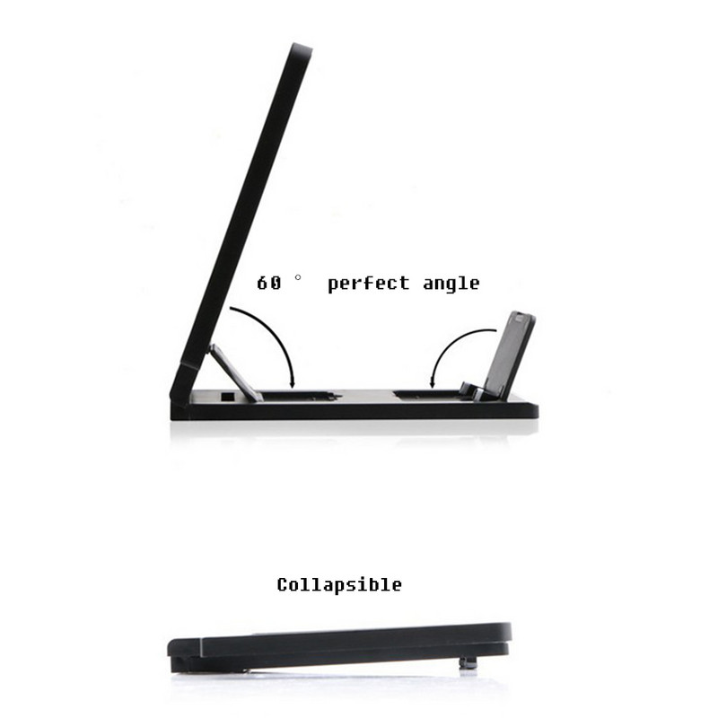 Mobiltelefon képernyő nagyító video erősítő okostelefon állvány nagyító konzol telefon összecsukható tartó