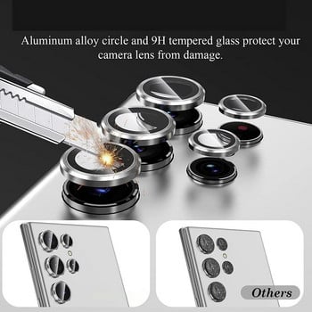 Αξεσουάρ κινητών τηλεφώνων 9H Tempered Glass 3D Lens Protector For SamsungGalaxy S23 Ultra Camera Lens Glass for Phone
