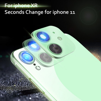 Стикер за обектив за iPhone XR Промяна на камерата на фалшив за iPhone 11 Протектор на екрана на камерата на телефона Леща Протектор на екрана Капак на пръстена