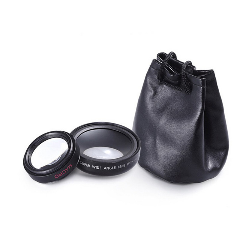 Mobiltelefon univerzális 49 mm-es UV szuperszéles látószögű és makro lencsés alumíniumötvözet optikai üveg mobiltelefon lencse