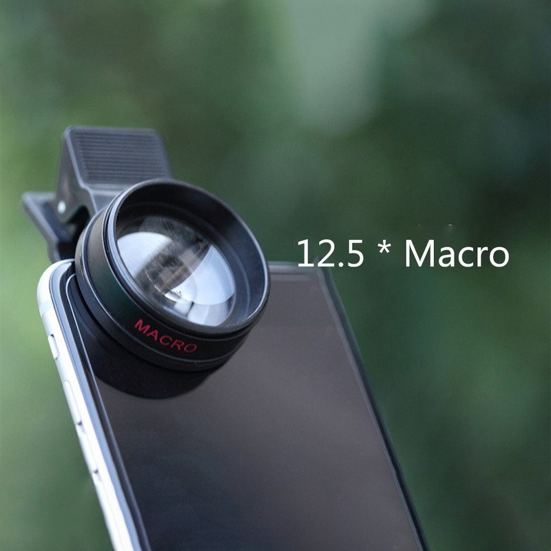 Mobiltelefon univerzális 49 mm-es UV szuperszéles látószögű és makro lencsés alumíniumötvözet optikai üveg mobiltelefon lencse