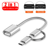 Cablu adaptor tip C la USB OTG USB Micro USB mascul la USB femel Adaptor cablu OTG Convertor pentru Xiaomi Samsung Huawei