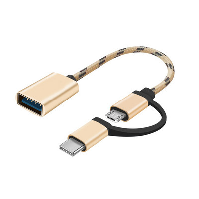 Cablu adaptor tip C la USB OTG USB Micro USB mascul la USB femel Adaptor cablu OTG Convertor pentru Xiaomi Samsung Huawei