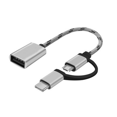 Tip C na USB OTG adapterski kabel USB mikro USB muški na USB ženski kabelski adapter OTG kabelski pretvarač za Xiaomi Samsung Huawei