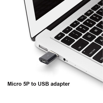 Etmakit USB мъжки към микро USB женски OTG адаптер, конвертор, зарядно устройство за данни за телефон, таблет, компютър, адаптер, конвертор, конектор