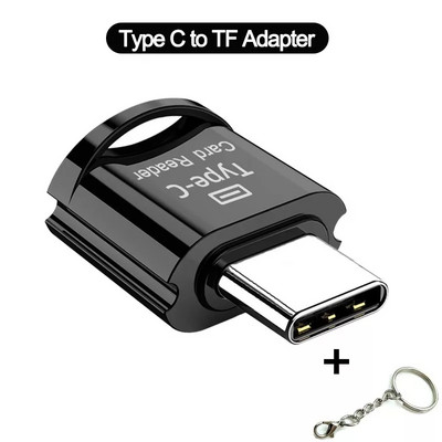 VYOPBC Тип C към Micro-SD TF адаптер OTG Четец на карти с памет за Samsung Huawei Micro към Micro-SD адаптер за Xiaomi Macbook