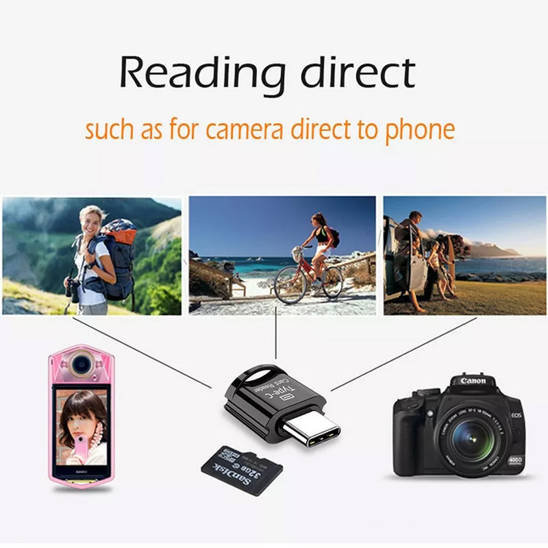 Προσαρμογέας VYOPBC Τύπου C σε Micro-SD TF Αναγνώστης καρτών μνήμης OTG Για Προσαρμογέας Samsung Huawei Micro σε Micro-SD για Xiaomi Macbook