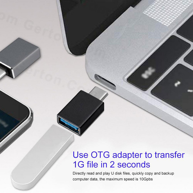 USB - C típusú adapter USB 3.0 Type-C OTG adapter Micro USB - C típusú anya átalakító Samsunghoz Xiaomi töltőadapterhez
