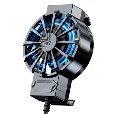 Radiator pentru telefon mobil X16, 7 frunze, ventilator de 45 mm, sursă de alimentare USB, radiator de răcire cu aer pentru telefon mobil, pentru telefon de 4-6,7 inci