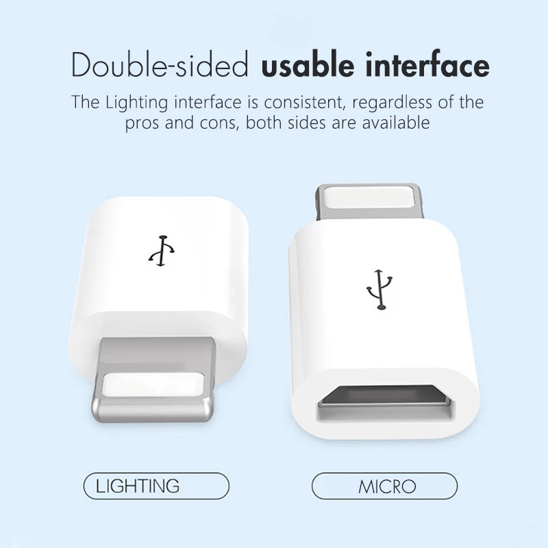 Mini OTG Lightning – Micro USB adapter Apple IPhone 12 11 Pro Max XS MAX XR X 7 8 6S 6 adatszinkronizáló töltőkábel csatlakozóhoz