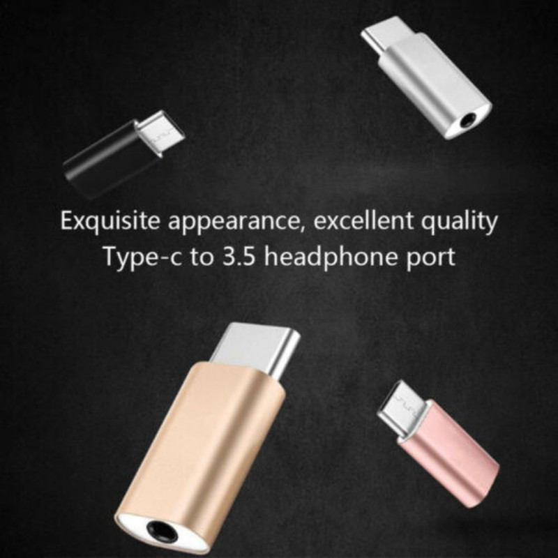 Hordozható Type-C-3,5 mm Jack átalakító mini fülhallgató kábel audio adapter iPhone Huawei Xiaomi fejhallgató Aux Line adapterhez
