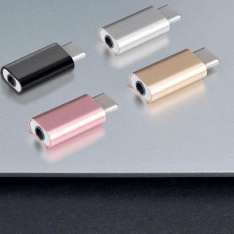 Hordozható Type-C-3,5 mm Jack átalakító mini fülhallgató kábel audio adapter iPhone Huawei Xiaomi fejhallgató Aux Line adapterhez