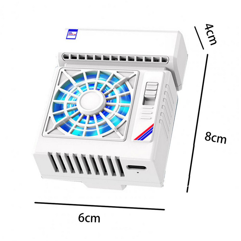 Telefon hűtőventilátor csat kialakítása 2 fokozatú állítás RGB fénnyel Csendes gyors hűtés Telefon Vissza Radiátor telefon tartozék