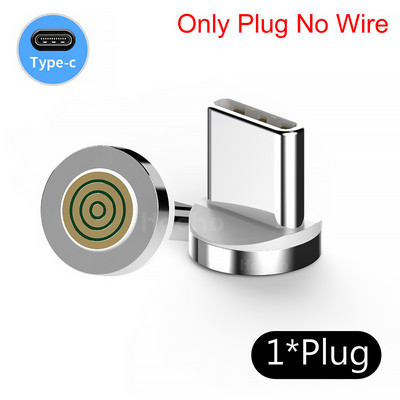 Cablu magnetic rotund 3A Mufă tip C Micro USB C mufe pentru iPhone Xiaomi Tip C Convertor Adaptor cablu de încărcare