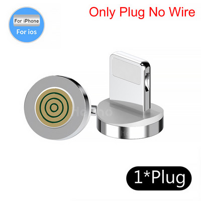 Cablu magnetic rotund 3A Mufă tip C Micro USB C mufe pentru iPhone Xiaomi Tip C Convertor Adaptor cablu de încărcare