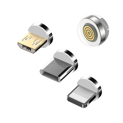 Cablu magnetic rotund 3A Mufă tip C Micro USB C mufe pentru iPhone Xiaomi Tip C Convertor Adaptor cablu de încărcare
