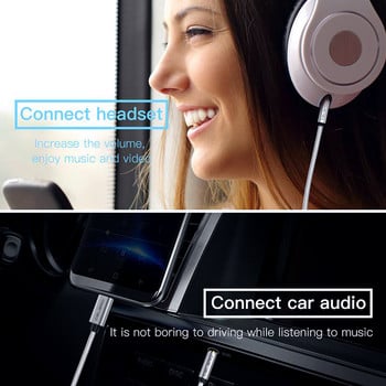 Usb тип C до 3,5 мм Aux аудио кабел Слушалки Високоговорител Жак за слушалки Адаптер Автомобилен Aux за Samsung S20 Plus Note 20 S21 Ultra iphone