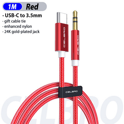 Cablu audio USB tip C la 3,5 mm pentru căști, difuzor, Adaptor mufă pentru căști, Aux auto pentru Samsung S20 Plus Note 20 S21 Ultra iphone