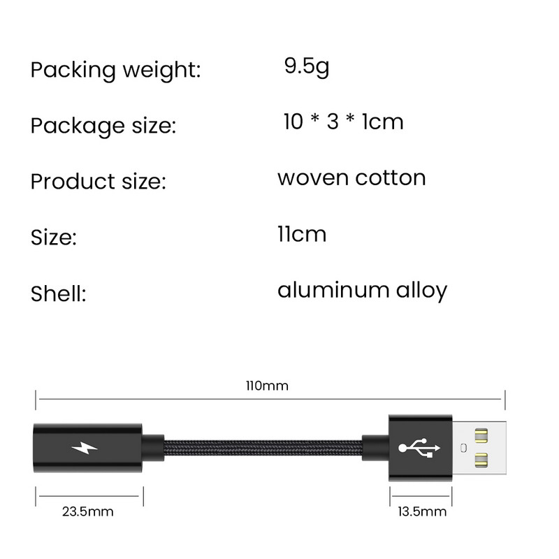 USB C-USB OTG-kábel USB dugasz-USB C-dugós adapter 5 GBPS átviteli gyorstöltő kábel Huawei Xiaomi MacBook Pro/Airhez