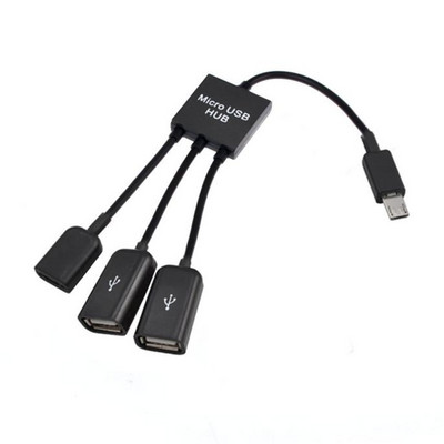 Port USB Micro OTG 3 în 1 Mouse de joc Adaptator pentru tastatură Cablu tabletă Negru Compatibil cu toate tabletele Telefon mobil pentru Android Hot