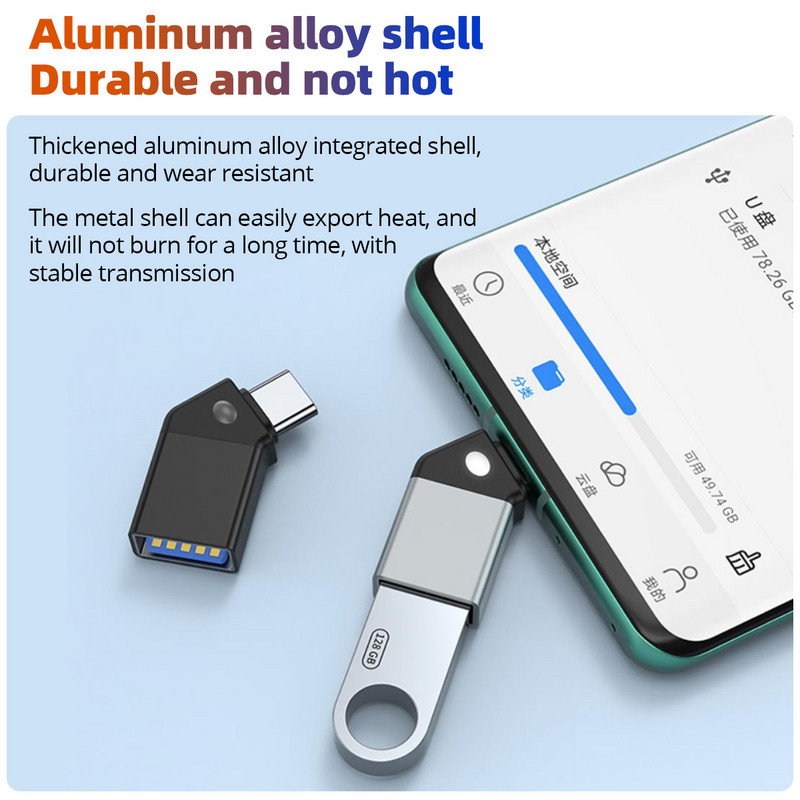 ANMONE Type C - USB 3.0 OTG adapter USB-C dugasz USB aljzat konverter Macbookhoz Samsung S20 Xiaomi Huawei USBC OTG csatlakozó