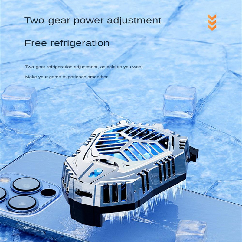 Szórakoztató elektronikai mobiltelefonok hűtőborda alumínium ötvözet hordozható mini telefon hűtőventilátor 2A állítható játékhűtő mágneses