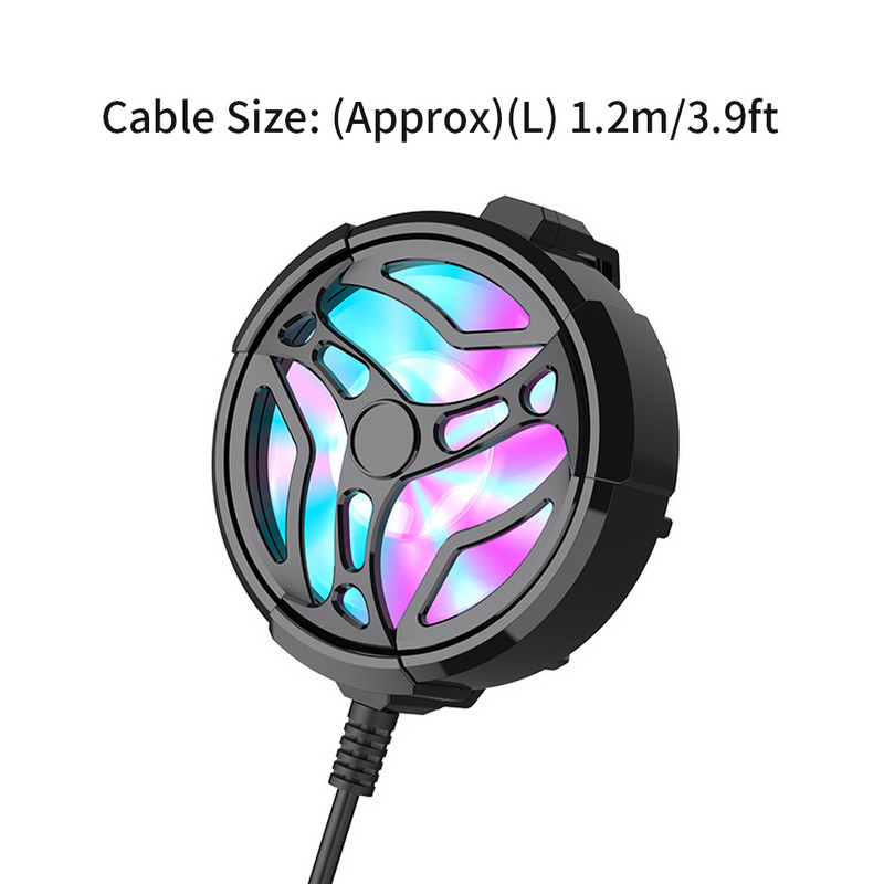 LED-es világítás Plug and Play USB töltő vezetékes telefonhűtő játékhoz Alacsony zajszint, kivehető, könnyű, csúszásgátló klipszes ABS