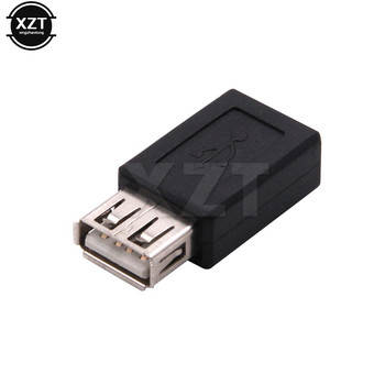 Висококачествен нов черен USB 2.0 тип A женски към микро USB B женски адаптер щепсел конвертор USB 2.0 към микро USB конектор