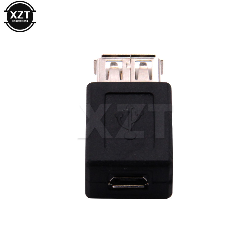Kiváló minőségű új fekete USB 2.0 A típusú aljzatból Micro USB B aljzatba adapter csatlakozó átalakító USB 2.0-ból Micro USB csatlakozóba