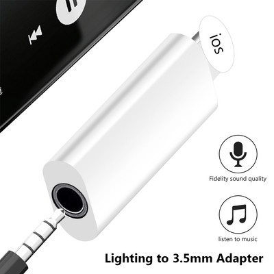 Προσαρμογέας USB C σε φωτισμό Φόρτιση ήχου AUX 3,5 mm Ακουστικά για IPhone 11 7 8 Ακουστικά Καλώδιο IOS 14 Φωτισμός σε διπλό φωτισμό